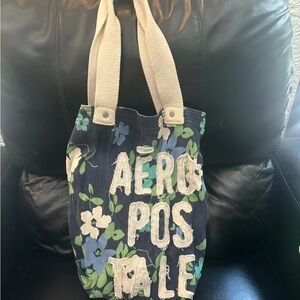 VINTAGE AEROPOSTALE FLORAL TOTE BAG
